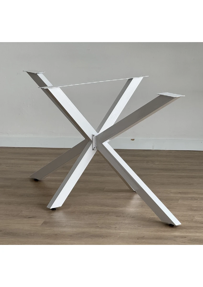 Ahtapot Beyaz Renk Metal Masa Yemek Masası Toplantı Masası Ayağı 150 x 78 x 71 cm
